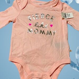 NWT Baby Gap Long Sleeve Onesie “Fierce Like Mommy”